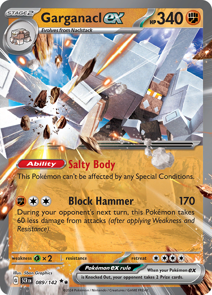 Garganacl ex - #89/142 - Pokémon Scarlet & Violet - Stellar Crown
