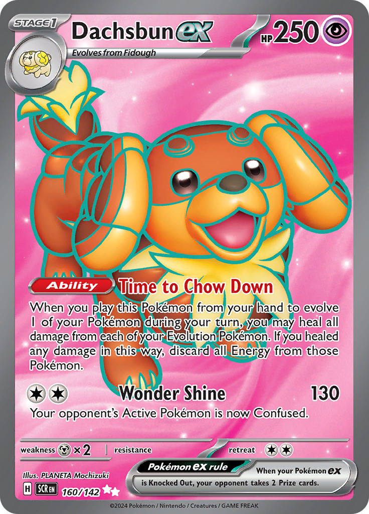 Dachsbun ex - #160/142 - Pokémon Scarlet & Violet - Stellar Crown