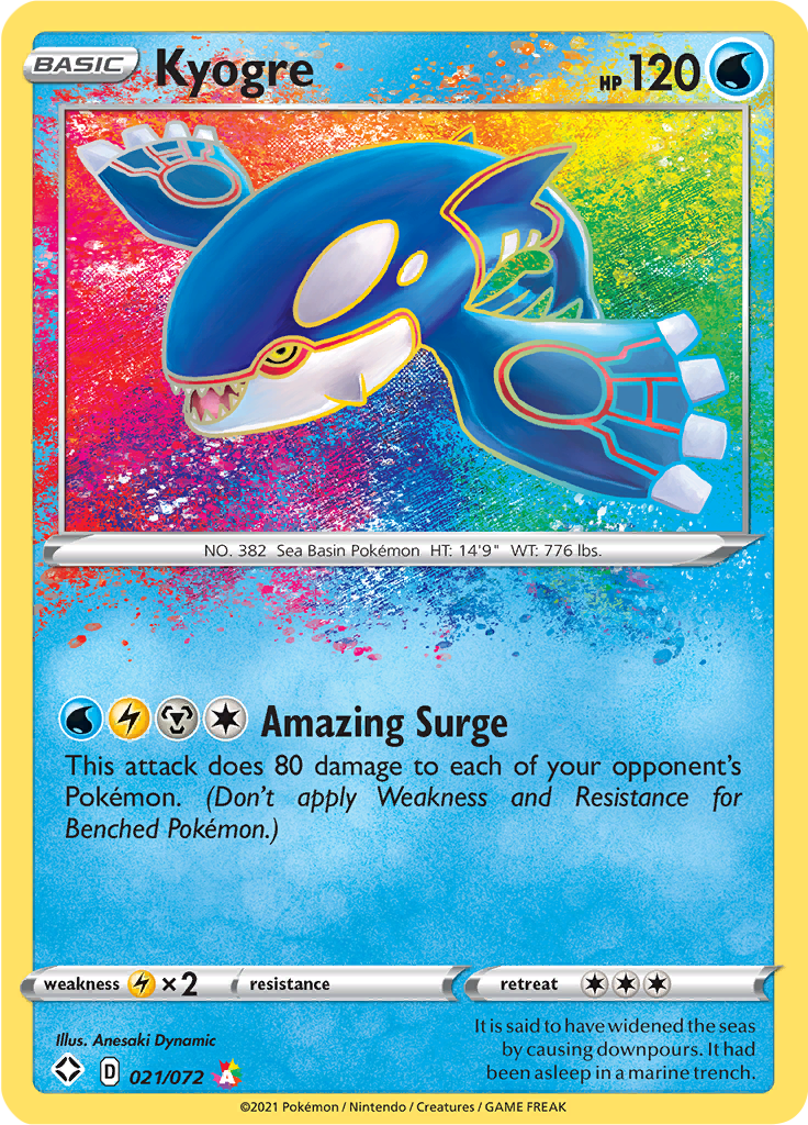 Kyogre - #21/72 - Pokémon Sword & Shield - Shining Fates