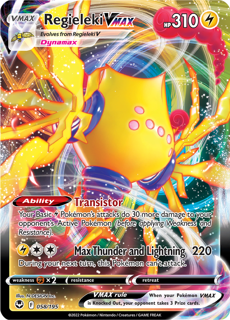 Regieleki VMAX - #58/195 - Pokémon Sword & Shield - Silver Tempest