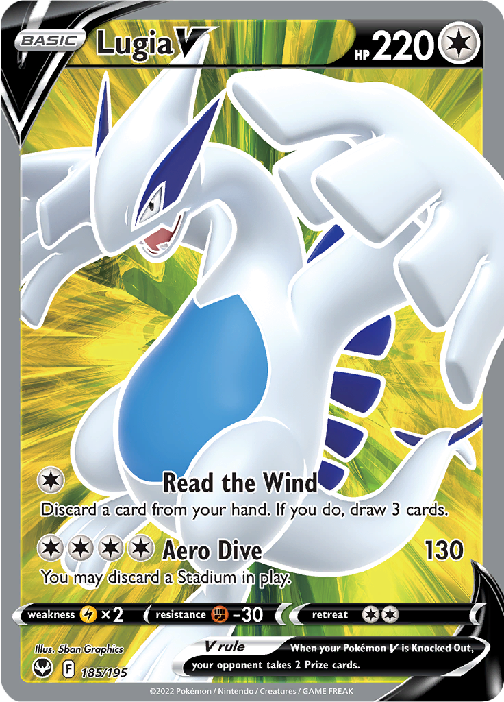 Lugia V - #185/195 - Pokémon Sword & Shield - Silver Tempest