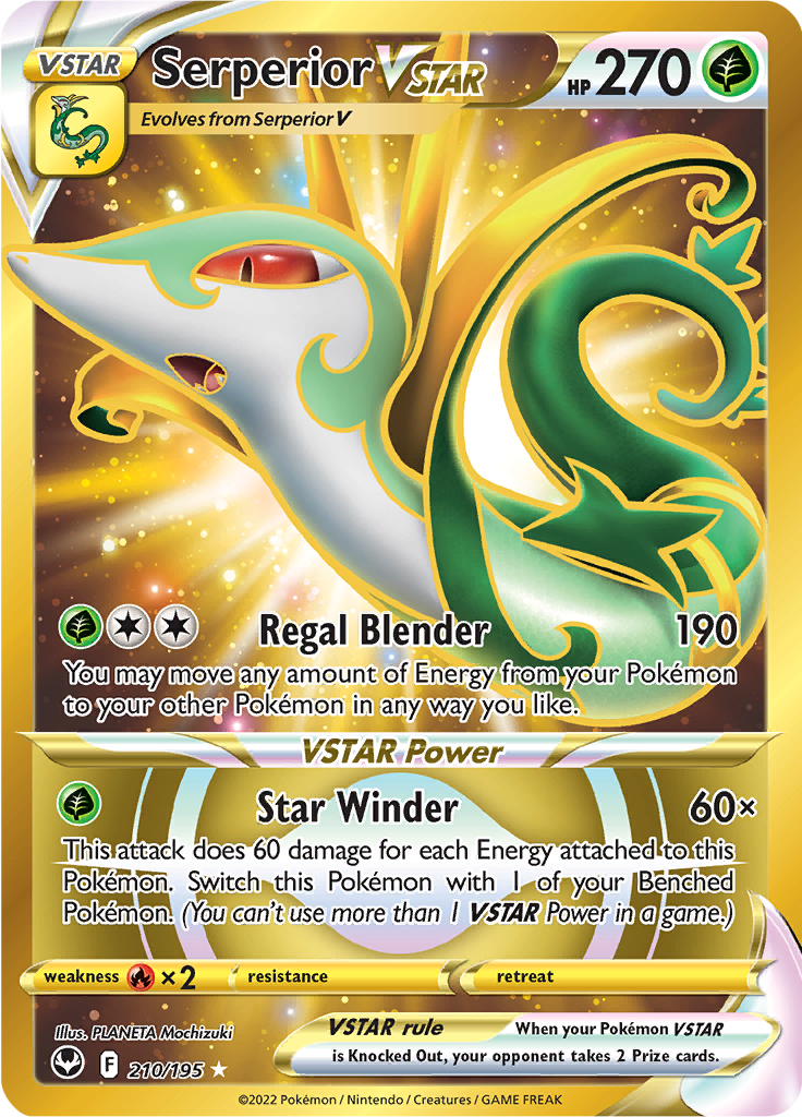 Serperior VSTAR - #210/195 - Pokémon Sword & Shield - Silver Tempest