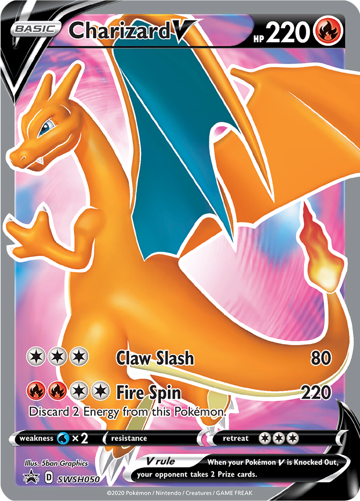 Charizard V - #SWSH50 - Pokémon Sword & Shield - Promo