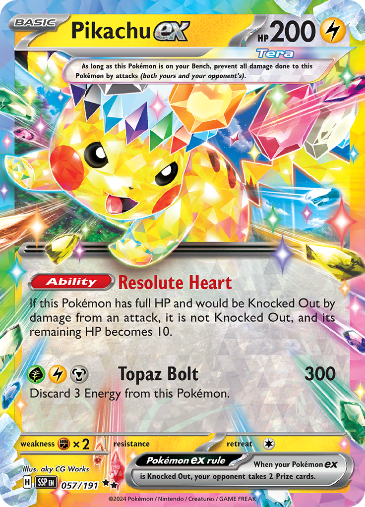 Pikachu ex - #57/191 - Pokémon Scarlet & Violet - Surging Sparks
