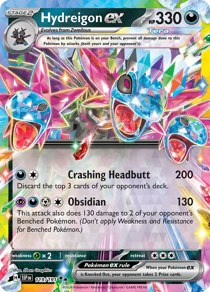 Hydreigon ex - #119/191 - Pokémon Scarlet & Violet - Surging Sparks