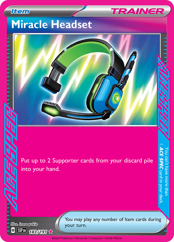 Miracle Headset - #183/191 - Pokémon Scarlet & Violet - Surging Sparks