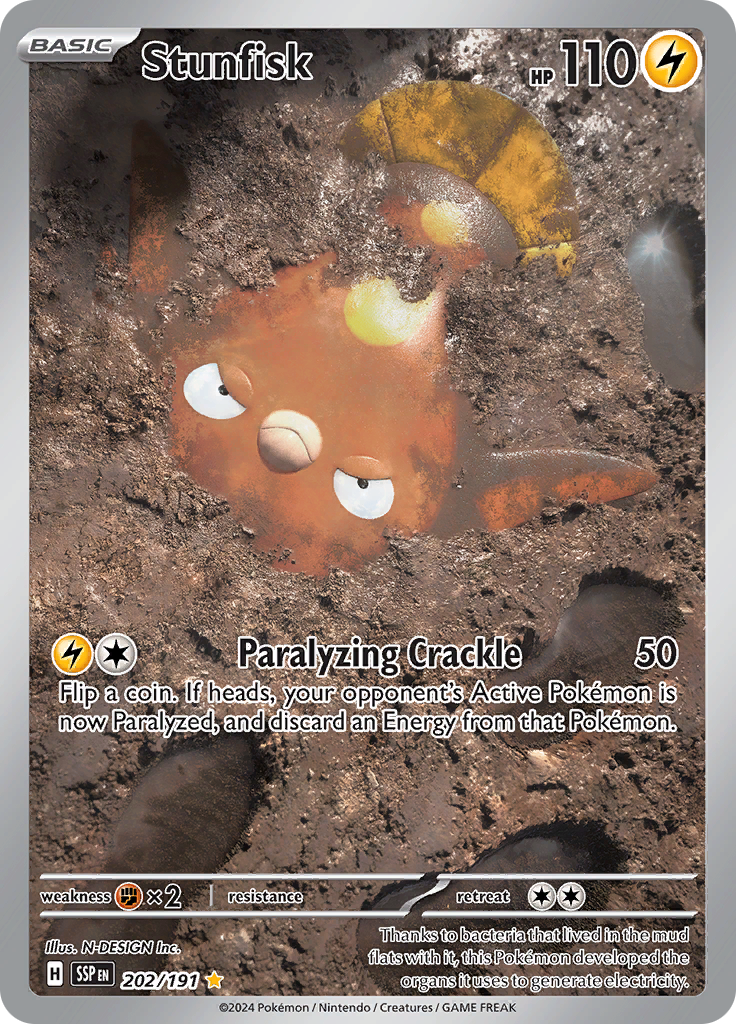 Stunfisk - #202/191 - Pokémon Scarlet & Violet - Surging Sparks