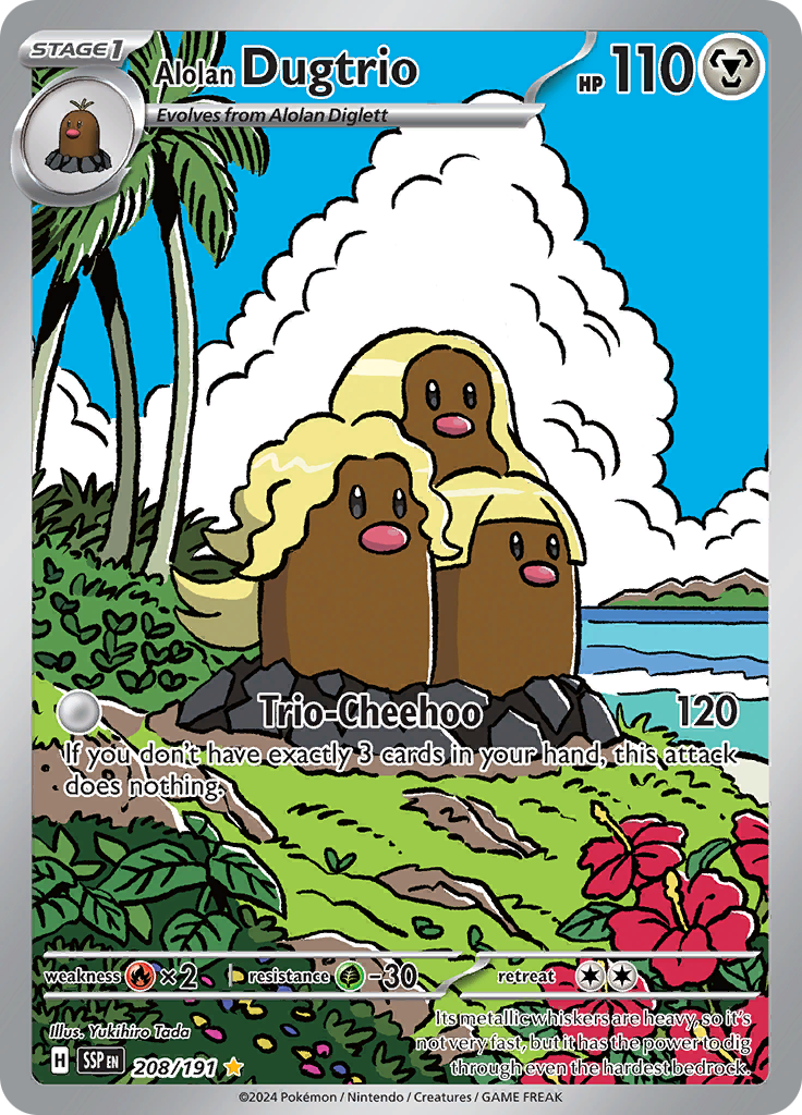 Alolan Dugtrio - #208/191 - Pokémon Scarlet & Violet - Surging Sparks