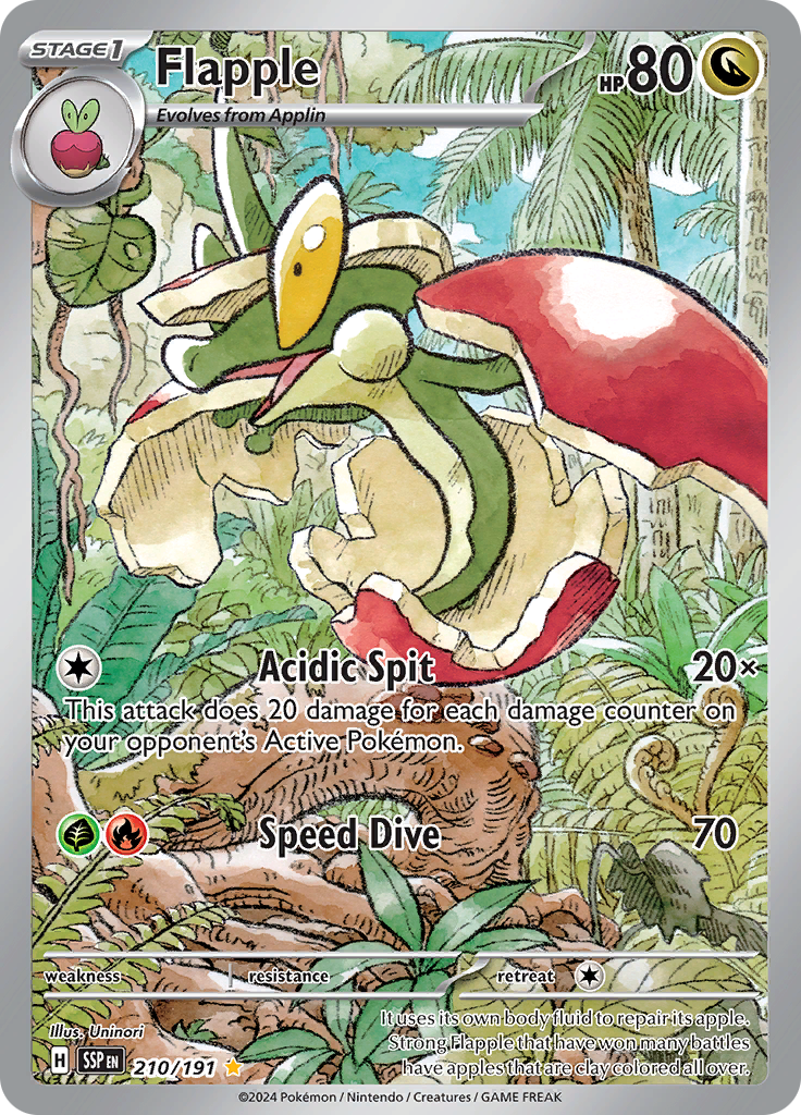 Flapple - #210/191 - Pokémon Scarlet & Violet - Surging Sparks