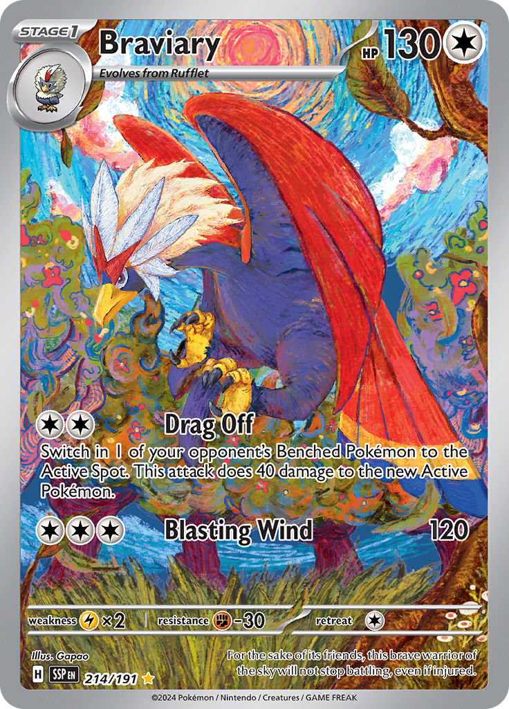 Braviary - #214/191 - Pokémon Scarlet & Violet - Surging Sparks