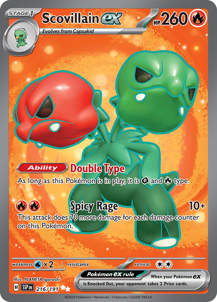 Scovillain ex - #216/191 - Pokémon Scarlet & Violet - Surging Sparks