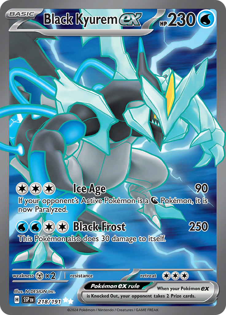 Black Kyurem ex - #218/191 - Pokémon Scarlet & Violet - Surging Sparks