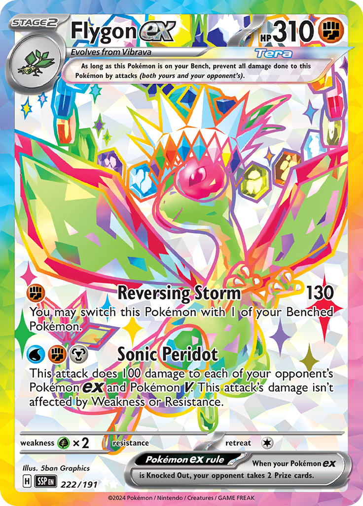 Flygon ex - #222/191 - Pokémon Scarlet & Violet - Surging Sparks