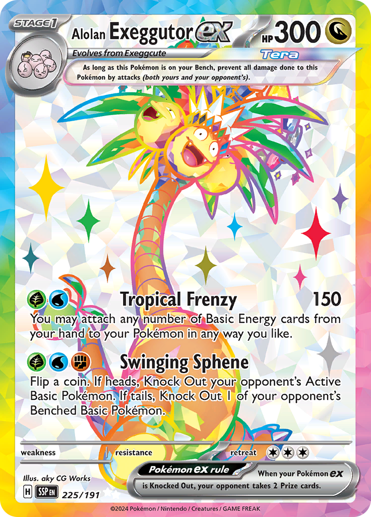 Alolan Exeggutor ex - #225/191 - Pokémon Scarlet & Violet - Surging Sparks