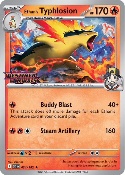 Ethan's Typhlosion - #34/182 - Pokémon Scarlet & Violet - Destined Rivals