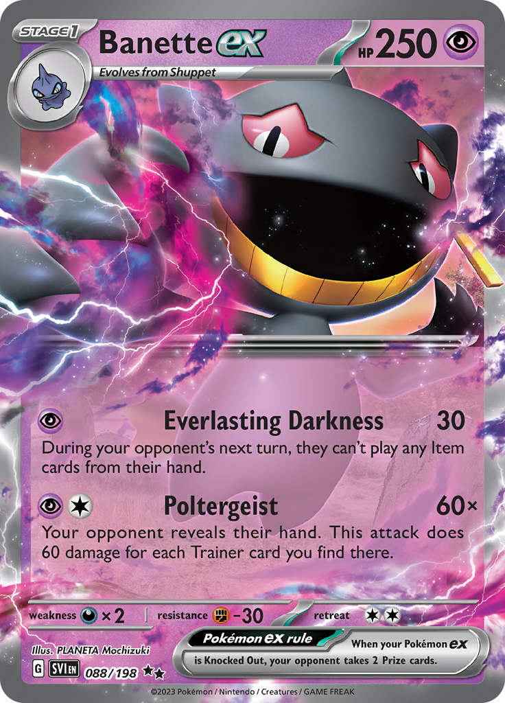 Banette ex - #88/198 - Pokémon Scarlet & Violet - Scarlet & Violet