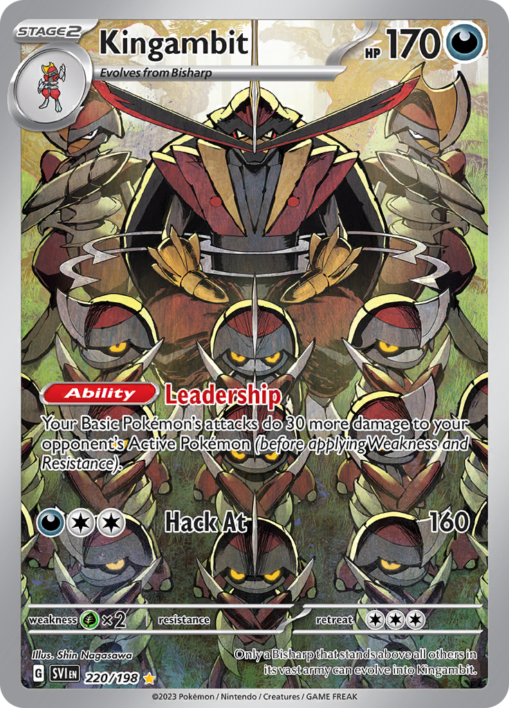 Kingambit - #220/198 - Pokémon Scarlet & Violet - Scarlet & Violet