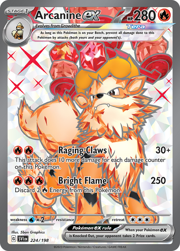 Arcanine ex - #224/198 - Pokémon Scarlet & Violet - Scarlet & Violet