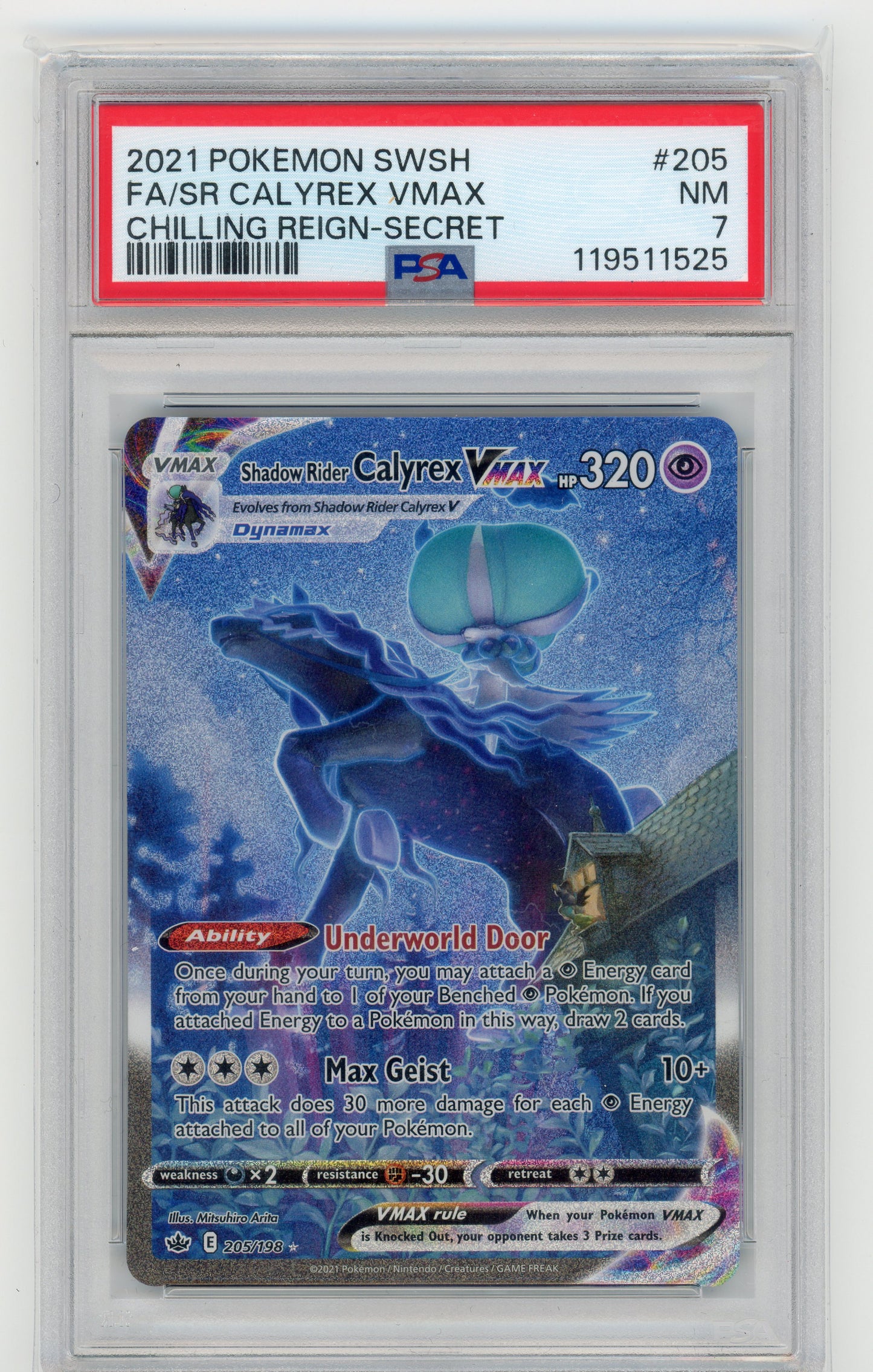 Shadow Rider Calyrex VMAX - #205 PSA 7 - Pokémon Sword & Shield: Chilling Reign