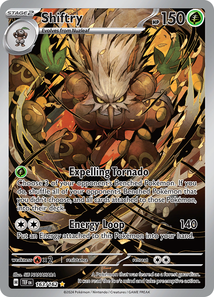 Shiftry - #163/162 - Pokémon Scarlet & Violet - Temporal Forces