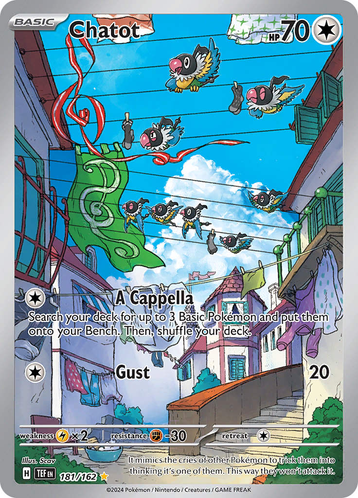 Chatot - #181/162 - Pokémon Scarlet & Violet - Temporal Forces