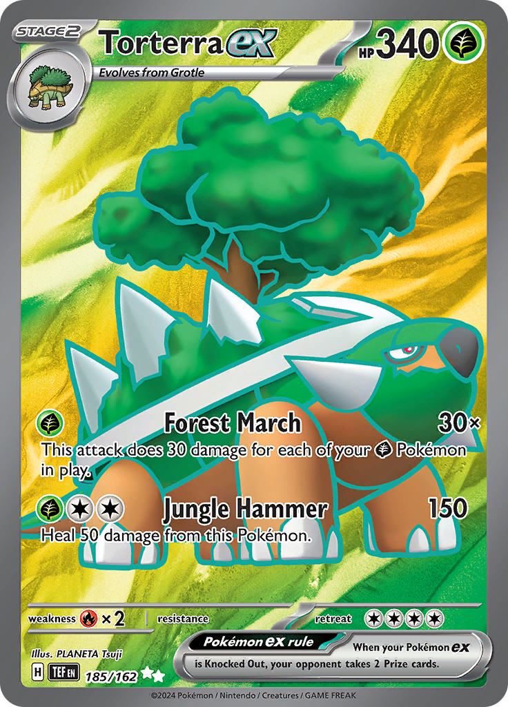 Torterra ex - #185/162 - Pokémon Scarlet & Violet - Temporal Forces