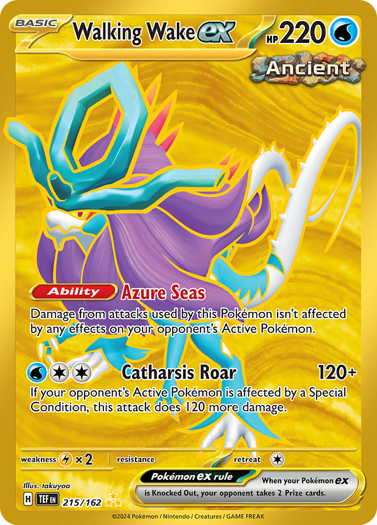 Walking Wake ex - #215/162 - Pokémon Scarlet & Violet - Temporal Forces