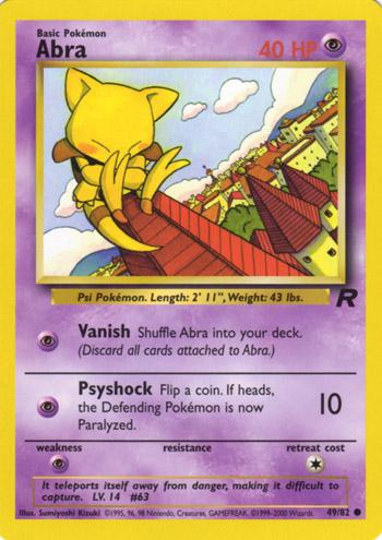 Abra - #49/82 - Pokémon Base - Team Rocket