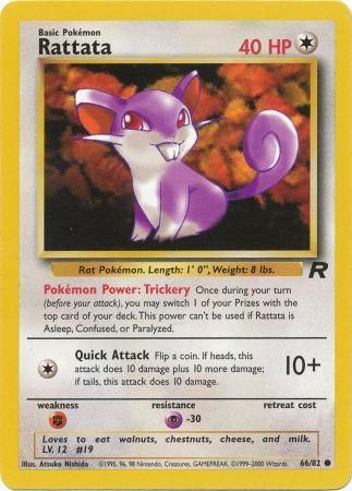 Rattata - #66/82 - Pokémon Base - Team Rocket