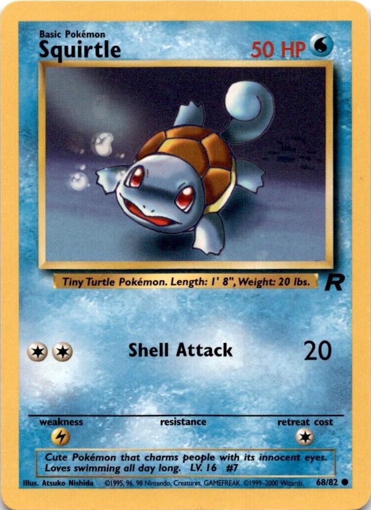 Squirtle - #68/82 - Pokémon Base - Team Rocket