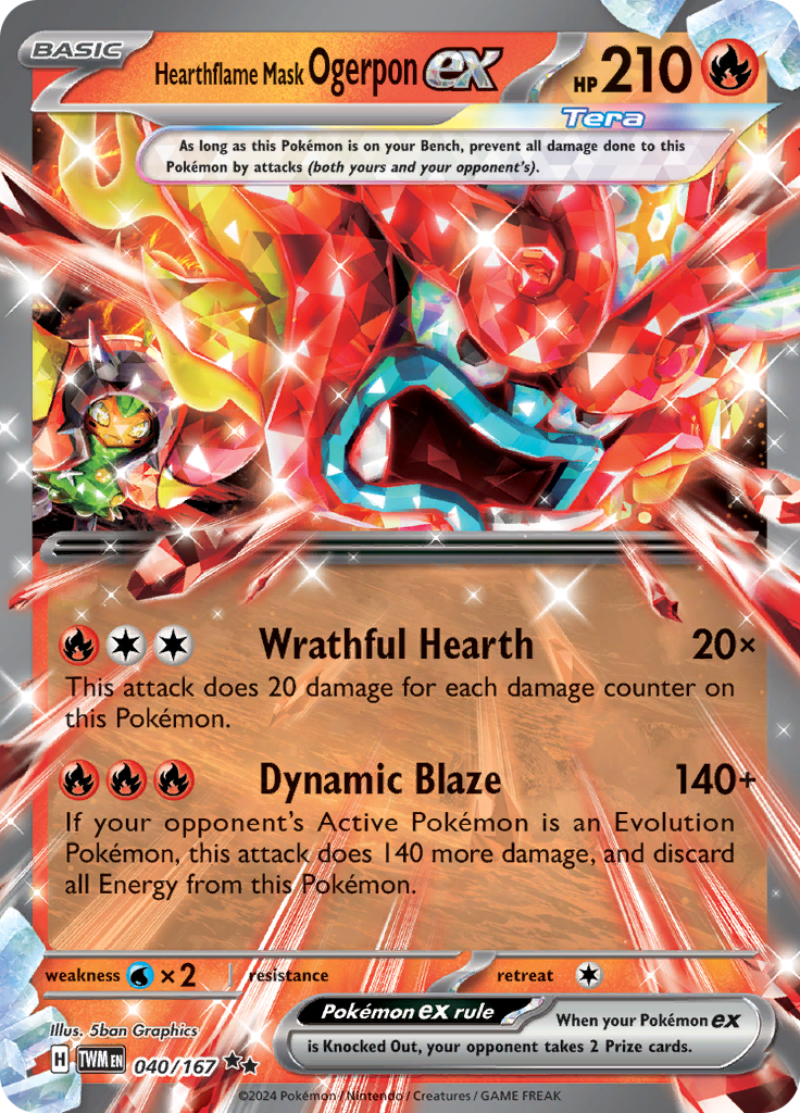 Heatflame Mask Ogerpon ex - #40/167 - Pokémon Scarlet & Violet - Twilight Masquerade