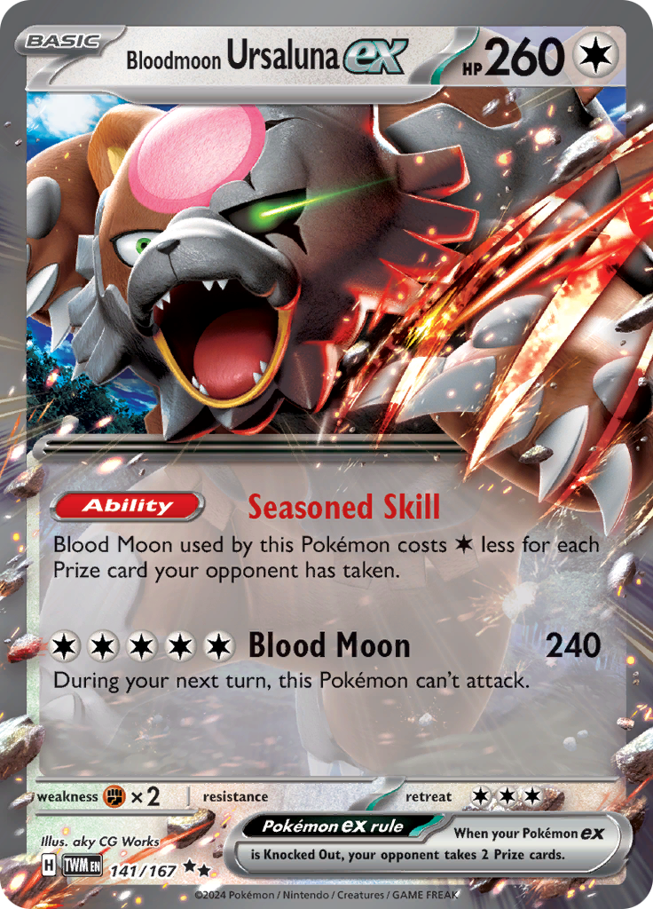 Bloodmoon Ursaluna ex - #141/167 - Pokémon Scarlet & Violet - Twilight Masquerade