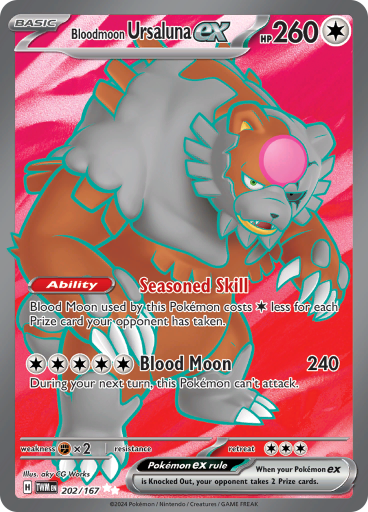 Bloodmoon Ursaluna ex - #202/167 - Pokémon Scarlet & Violet - Twilight Masquerade