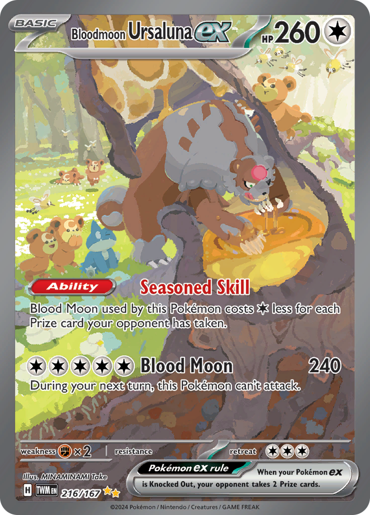 Bloodmoon Ursaluna ex - #216/167 - Pokémon Scarlet & Violet - Twilight Masquerade