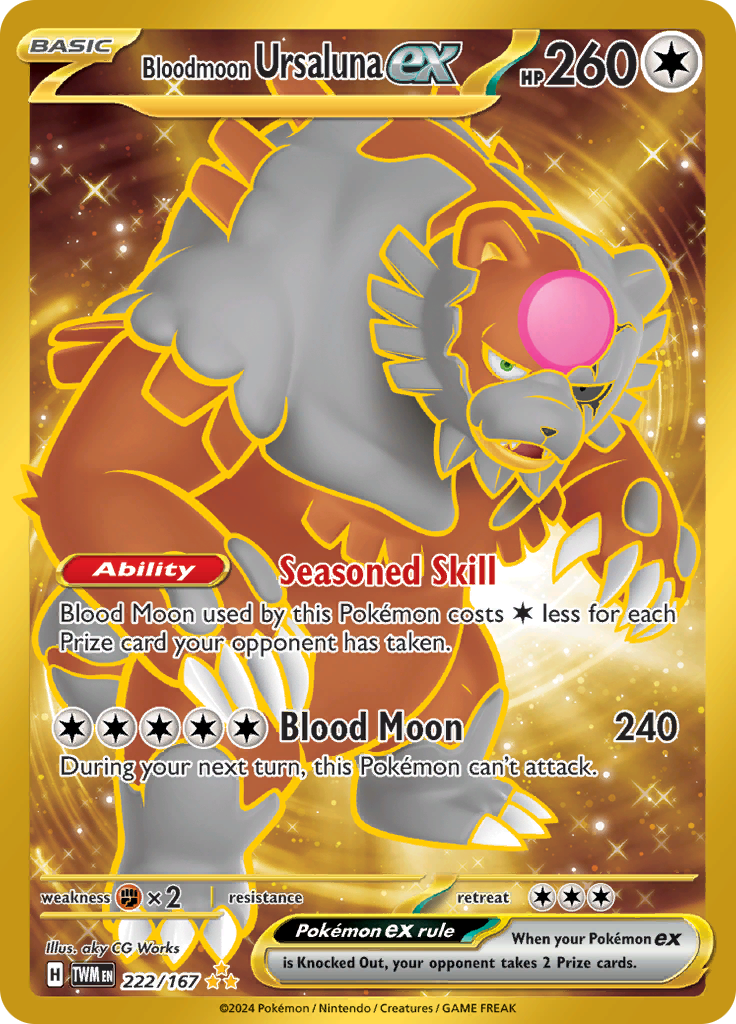 Bloodmoon Ursaluna ex - #222/167 - Pokémon Scarlet & Violet - Twilight Masquerade