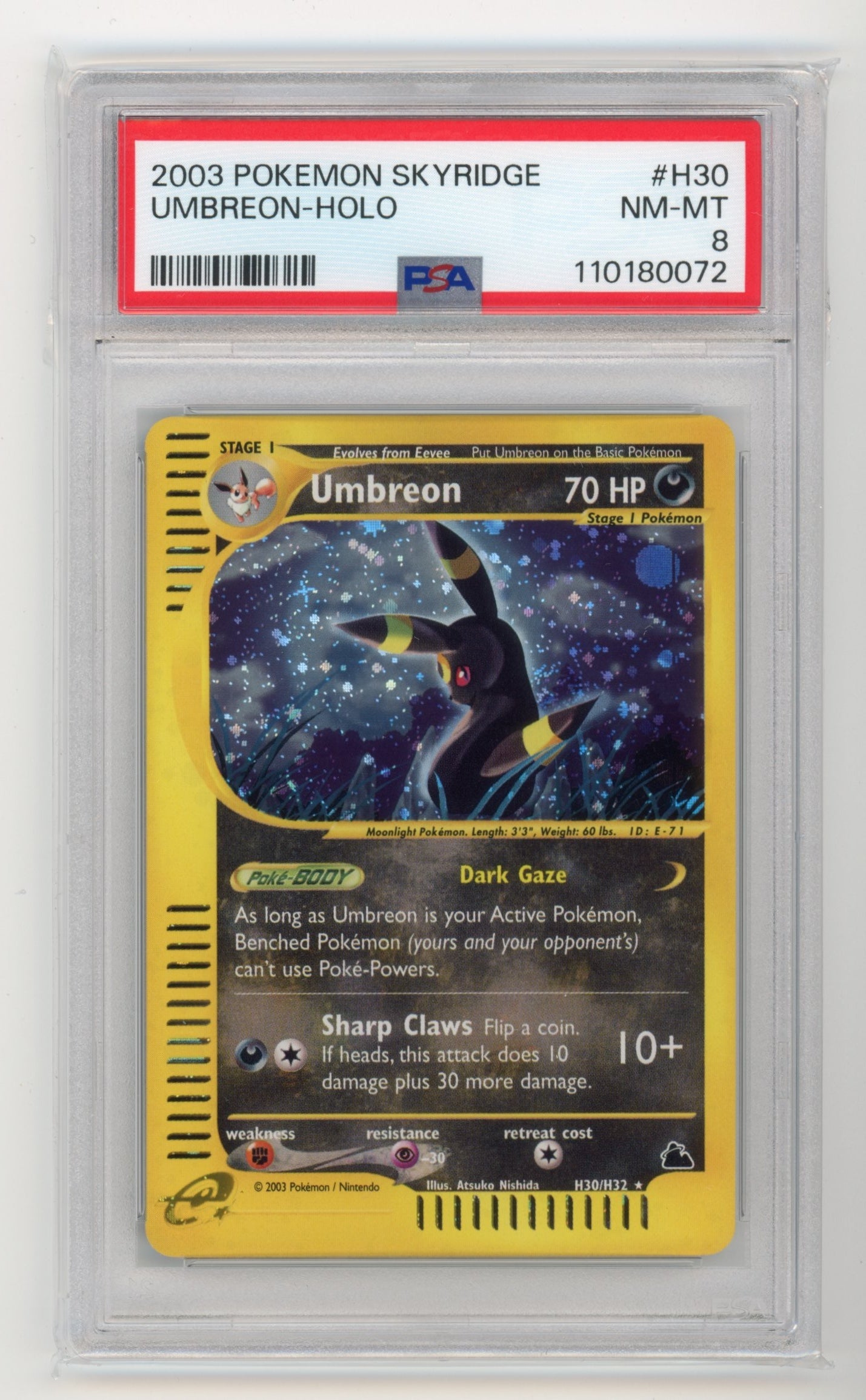 Umbreon - #H30/H32 PSA 8 - Pokémon eSeries - Skyridge
