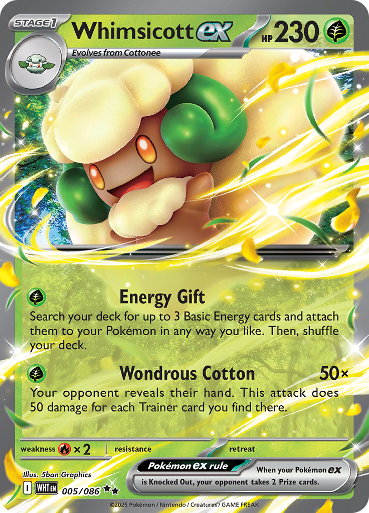 Whimsicott ex - #005/086 - Pokémon Scarlet & Violet - White Flare