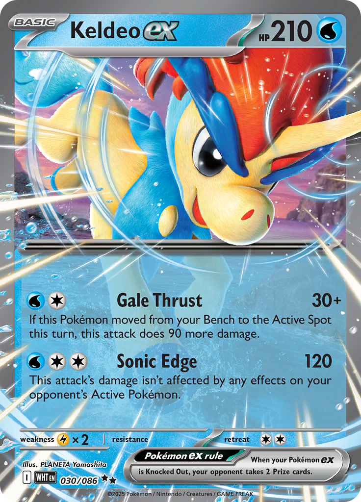 Keldeo ex - #030/086 - Pokémon Scarlet & Violet - White Flare