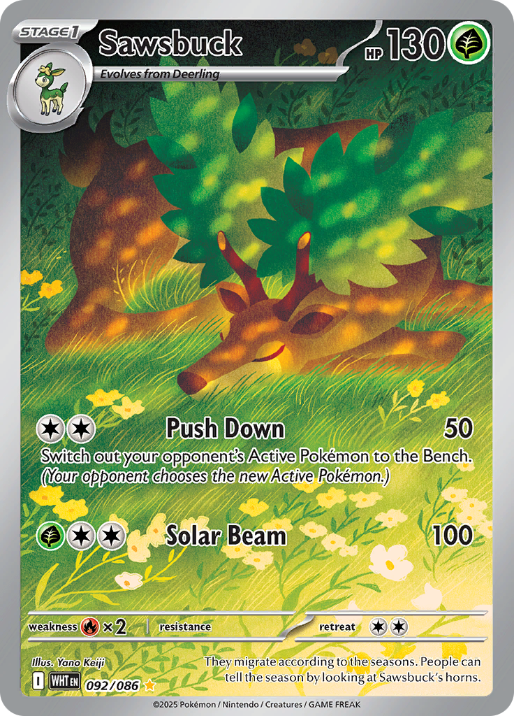 Sawsbuck - #092/086 - Pokémon Scarlet & Violet - White Flare