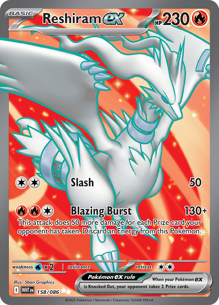 Reshiram ex - #158/086 - Pokémon Scarlet & Violet - White Flare