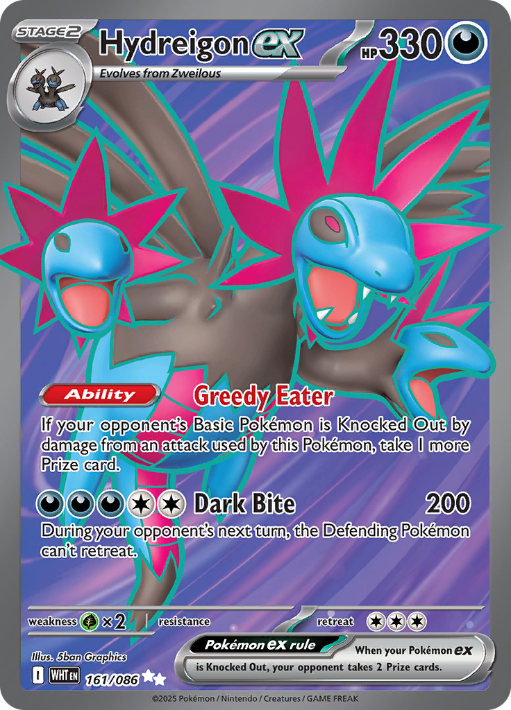 Hydreigon ex - #161/086 - Pokémon Scarlet & Violet - White Flare