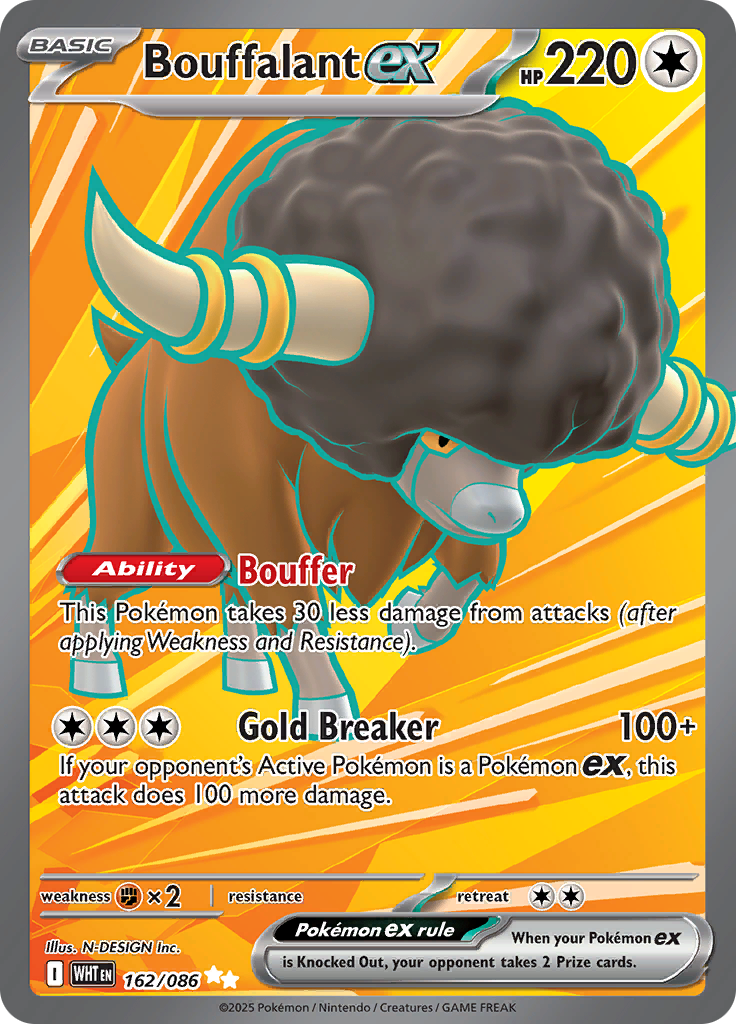 Bouffalant ex - #162/086 - Pokémon Scarlet & Violet - White Flare
