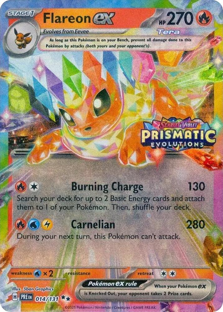 Flareon ex - #14/131 - Pokémon Scarlet & Violet - Prismatic Evolution Promo