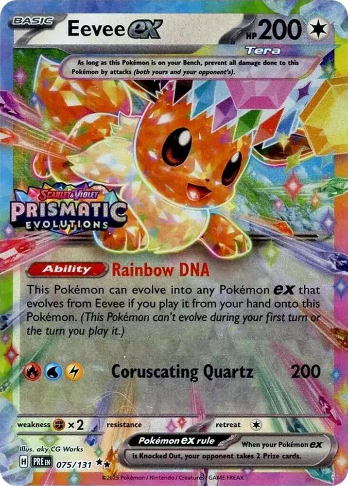 Eevee ex - #75/131 - Pokémon Scarlet & Violet - Prismatic Evolution Promo
