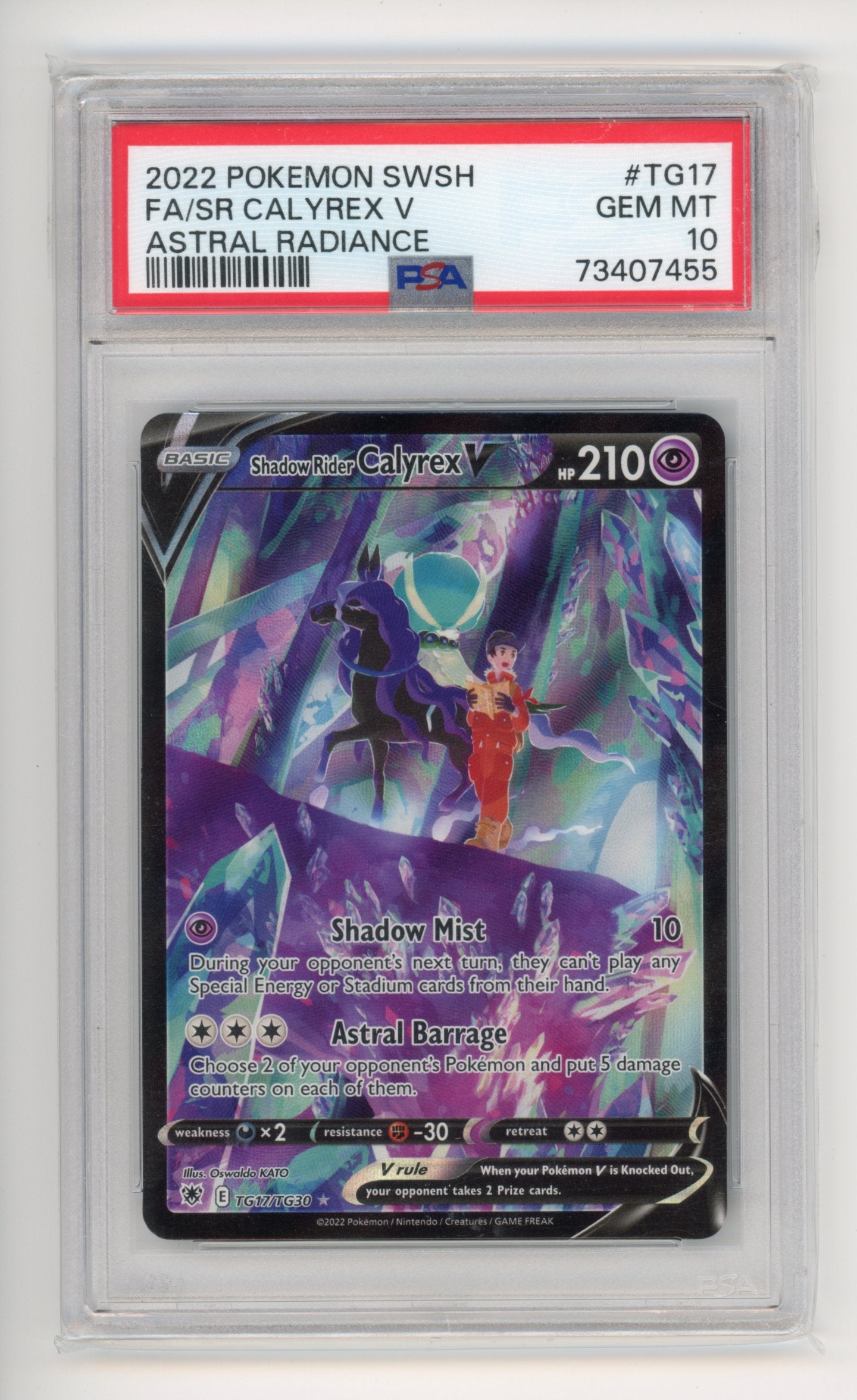 Shadow Rider Calyrex V - #TG17/TG30 PSA 10 - Pokémon Sword & Shield: Astral Radiance