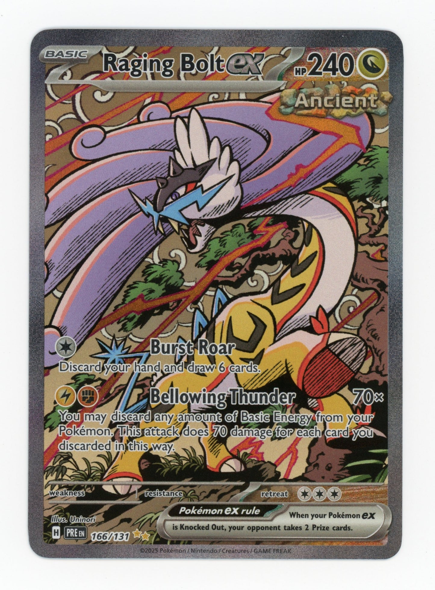 Raging Bolt ex - #166/131 - Pokémon Scarlet & Violet - Prismatic Evolution