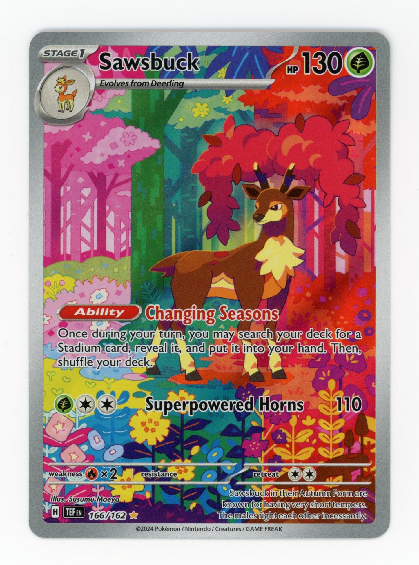 Sawsbuck - #166/162 - Pokémon Scarlet & Violet - Temporal Forces