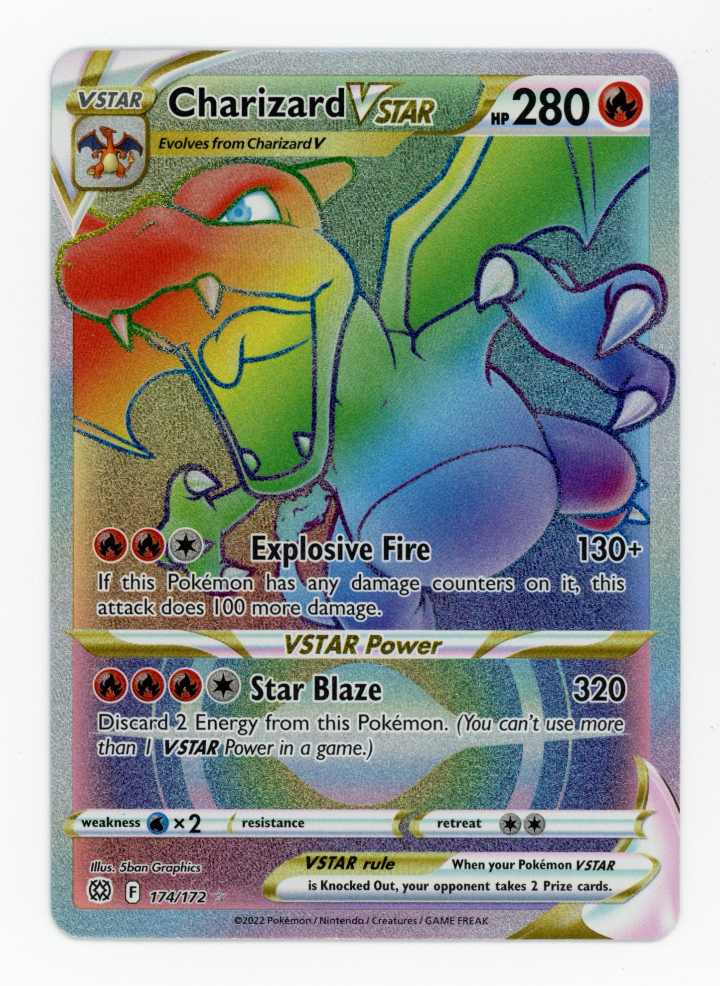 Charizard VSTAR - #174/172 - Pokémon Sword & Shield - Brilliant Stars