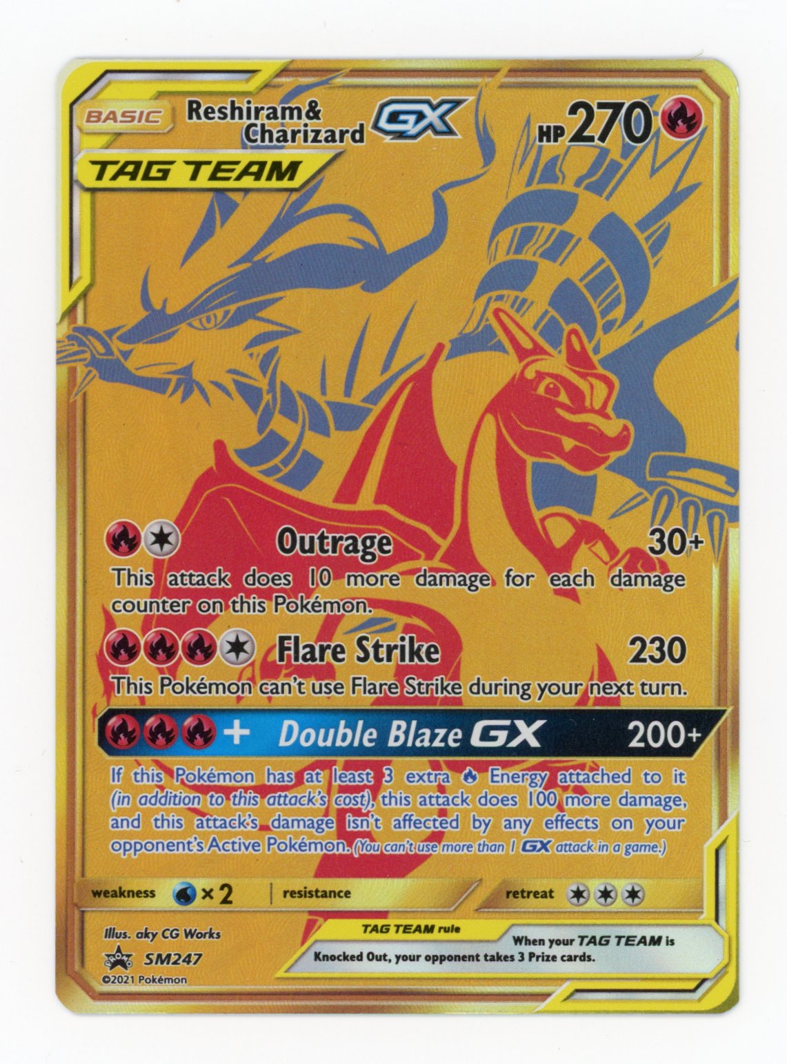 Reshiram & Charizard GX - #SM247 - Pokémon Sun & Moon - Promo