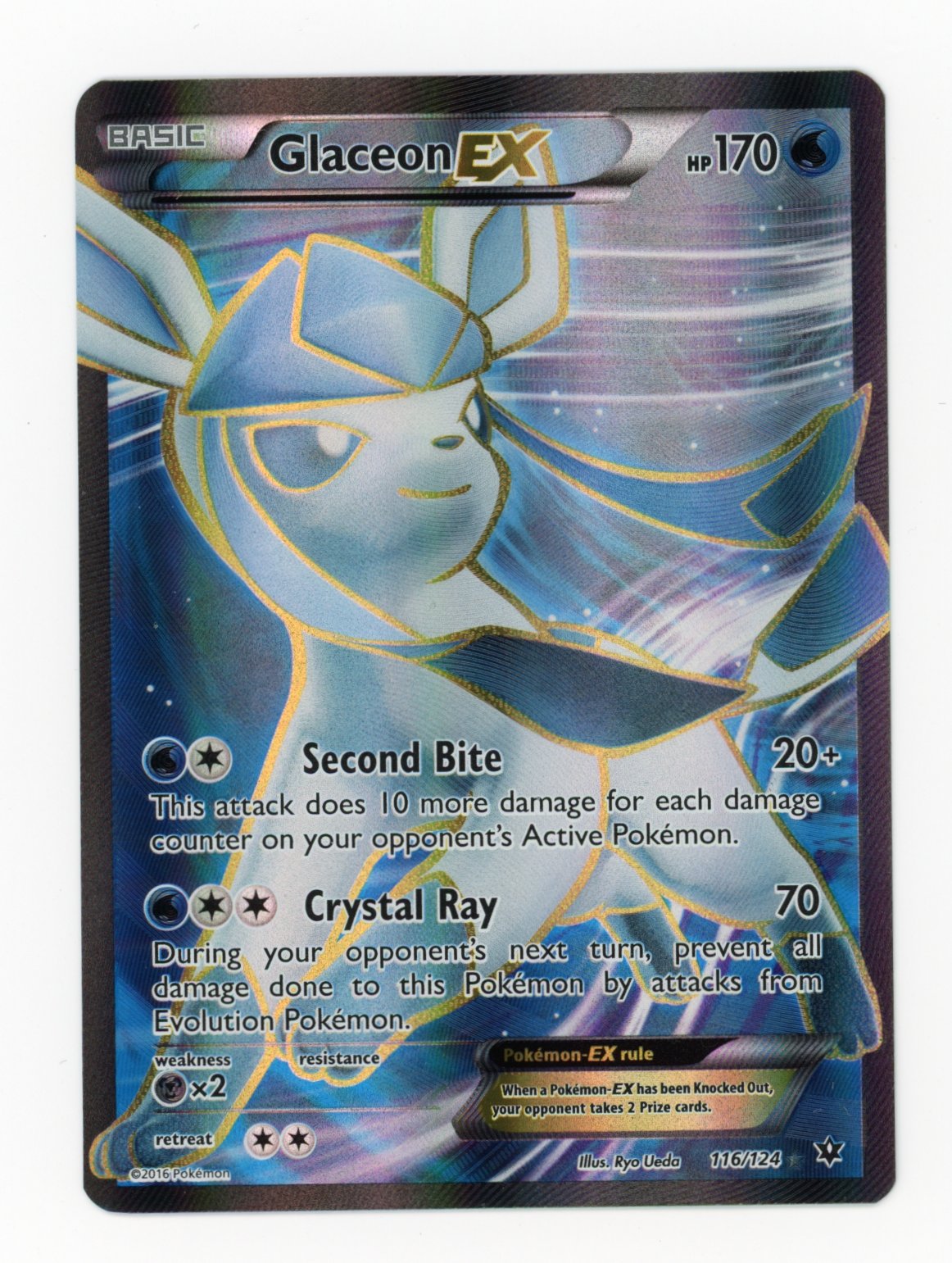Glaceon ex - #116/124 - Pokémon X & Y - Fates Collide